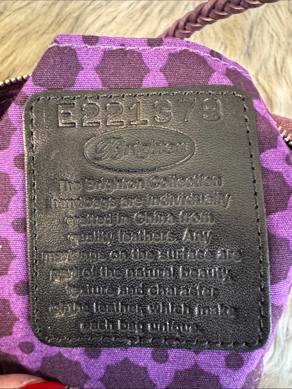Brighton Purple Floral Embroidered Shoulder Bag - Picture 2 of 9
